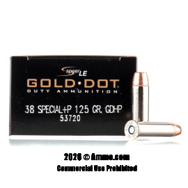 Image of Speer 38 Special +P Ammo - 1000 Rounds of 125 Grain JHP Ammunition