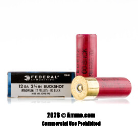 Image of Federal 12 Gauge Ammo - 250 Rounds of 00 Buck Ammunition