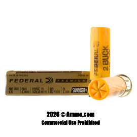 Image of Federal Personal Defense 20 Gauge 2-3/4" Ammo - 250 Rounds of #2 Buck FliteControl Ammunition