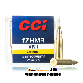 Image of CCI 17 HMR Ammo - 50 Rounds of 17 Grain VNT Ammunition