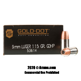Speer 9mm Ammo - 1000 Rounds of 115 Grain JHP Ammunition