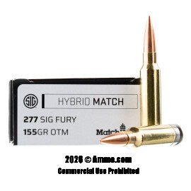 Image of Sig Sauer Hybrid Match 277 Fury Ammo - 20 Rounds of 155 Grain HPBT MatchKing Ammunition