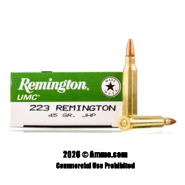Remington 223 Ammo - 200 Rounds of 45 Grain JHP Ammunition