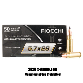 Image of Fiocchi 5.7x28mm Ammo - 50 Rounds of 40 Grain Polymer Tip Ammunition
