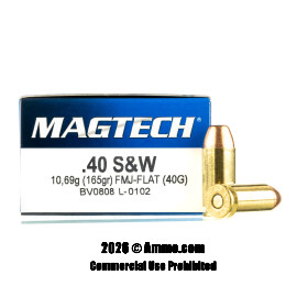Image of Magtech 40 Cal Ammo - 50 Rounds of 165 Grain FMC Ammunition