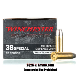 Winchester Silvertip 38 Special Ammo - 20 Rounds of 110 Grain JHP Ammunition