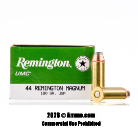 Image of Remington 44 Magnum Ammo - 50 Rounds of 180 Grain JSP Ammunition