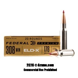 Image of Federal 308 Win Ammo - 20 Rounds of 178 Grain ELD-X Ammunition