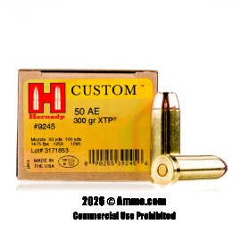 Image of Hornady 50 Action Express Ammo - 20 Rounds of 300 Grain JHP Ammunition