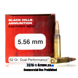 Image of Black Hills Ammunition 5.56x45 Ammo - 50 Rounds of 62 Grain Dual Performance Ammunition
