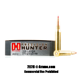 Image of Hornady Precision Hunter 338 Lapua Magnum Ammo - 20 Rounds of 270 Grain ELD-X Ammunition