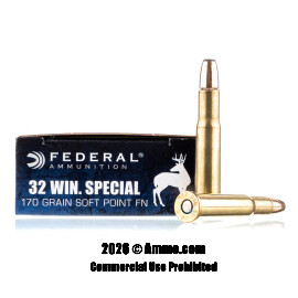 Image of Federal 32 Win Special Ammo - 20 Rounds of 170 Grain SP Ammunition
