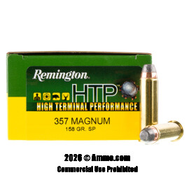Remington HTP 357 Magnum Ammo - 20 Rounds of 158 Grain SP Ammunition