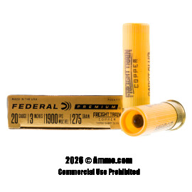 Federal Freight Train Copper 20 Gauge Ammo - 50 Rounds of 275 Grain Sabot Slug Ammunition