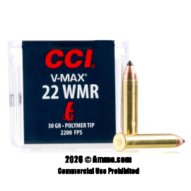 CCI 22 WMR Ammo - 50 Rounds of 30 Grain Polymer Tipped Ammunition