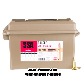 Image of Nosler SSA 6.8 SPC Ammo - 200 Rounds of 115 Grain HPBT Ammunition in Field Box