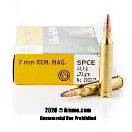 Image of Sellier and Bellot 7mm Rem Magnum Ammo - 20 Rounds of 173 Grain SPCE Ammunition