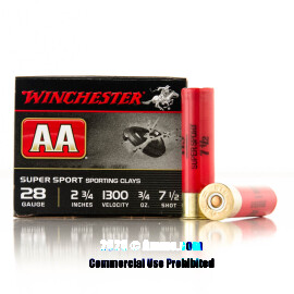 Image of Winchester AA 28 Gauge Ammo - 250 Rounds of 3/4 oz. #7-1/2 Shot Ammunition