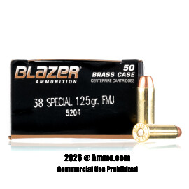 Blazer Brass 38 Special Ammo - 1000 Rounds of 125 Grain FMJ Ammunition