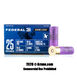 Image of Federal 16 Gauge Ammo - 25 Rounds of 1 oz. #7-1/2 Shot (Lead) Ammunition