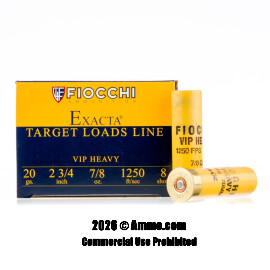 Image of Fiocchi 20 Gauge Ammo - 250 Rounds of 7/8 oz. #8 Shot (Lead) Ammunition