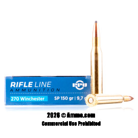 Image of Prvi Partizan 270 Win Ammo - 20 Rounds of 150 Grain SP Ammunition