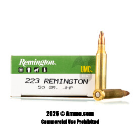 Image of Remington 223 Ammo - 20 Rounds of 50 Grain JHP Ammunition