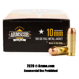 Image of Armscor 10mm Ammo - 50 Rounds of 180 Grain FMJ Ammunition