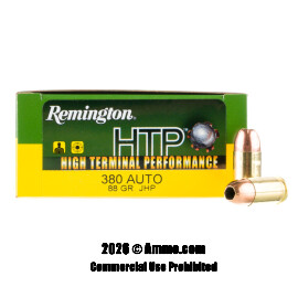 Image of Remington HTP 380 ACP Ammo - 20 Rounds of 88 Grain JHP Ammunition