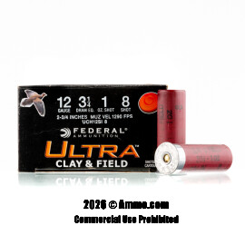 Image of Federal Ultra Clay & Field 12 Gauge Ammo - 250 Rounds of 1 oz. #8 Shot (Lead) Ammunition