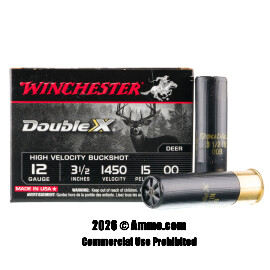 Image of Winchester Double-X 12 Gauge Ammo - 5 Rounds of #00 Buck Ammunition