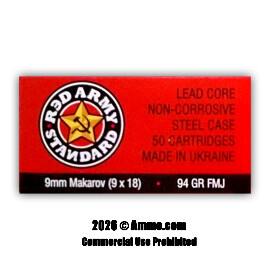 Image of Red Army Standard 9mm Makarov Ammo - 750 Rounds of 94 Grain FMJ Ammunition