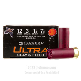 Image of Federal Federal Ultra Clay & Field 12 Gauge Ammo - 250 Rounds of 1-1/8 oz. #7-1/2 Shot Ammunition