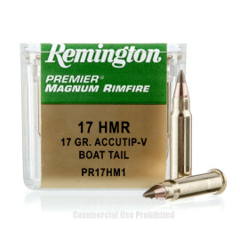 Image of Remington 17 HMR Ammo - 50 Rounds of 17 Grain Accutip Ammunition