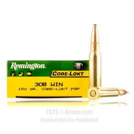 Image of Remington 308 Win Ammo - 20 Rounds of 150 Grain PSP Ammunition