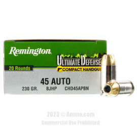 Image of Remington Ultimate Defense 45 ACP Ammo - 500 Rounds of 230 Grain BJHP Ammunition