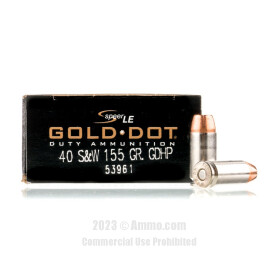 Image of Speer 40 cal Ammo - 50 Rounds of 155 Grain JHP Ammunition