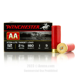 Image of Winchester AA Xtra-Lite 12 Gauge Ammo - 250 Rounds of 1 oz. #9 Shot Ammunition
