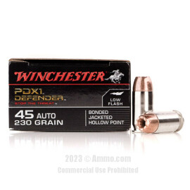 Image of Winchester Defender 45 ACP Ammo - 200 Rounds of 230 Grain JHP Ammunition