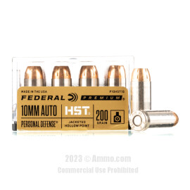 Image of Federal Personal Defense HST 10mm Ammo - 20 Rounds of 200 Grain JHP Ammunition
