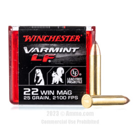 Image of Winchester Varmint LF 22 WMR Ammo - 50 Rounds of 25 Grain NTX Ammunition