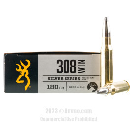 Image of Browning Silver Series 308 Win Ammo - 20 Rounds of 180 Grain SP Ammunition
