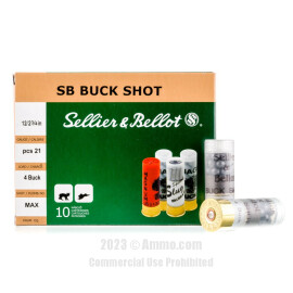 Image of Sellier and Bellot 12 ga Ammo - 250 Rounds of #4 Buck Ammunition