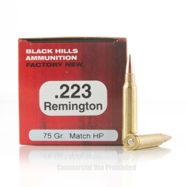 Image of Black Hills Ammunition 223 Rem Ammo - 50 Rounds of 75 Grain HP Ammunition
