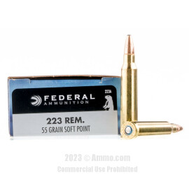 Image of Federal 223 Rem Ammo - 20 Rounds of 55 Grain SP Ammunition