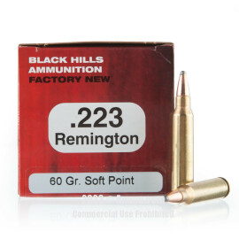 Black Hills Ammunition 223 Rem Ammo - 50 Rounds of 60 Grain SP...