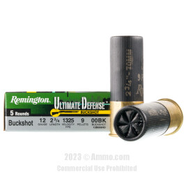 Image of Remington Ultimate Defense 12 Gauge Ammo - 5 Rounds of 00 Buck Ammunition
