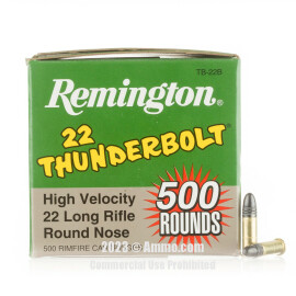 Remington 22 LR Ammo - 500  Rounds of 40 Grain LRN Ammunition