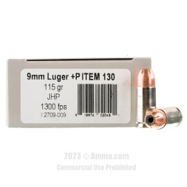Image of Underwood 9mm +P Ammo - 20 Rounds of 115 Grain JHP Ammunition