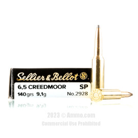 Image of Sellier & Bellot 6.5 Creedmoor Ammo - 20 Rounds of 140 Grain SP Ammunition